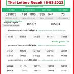 thai lotto lottery result